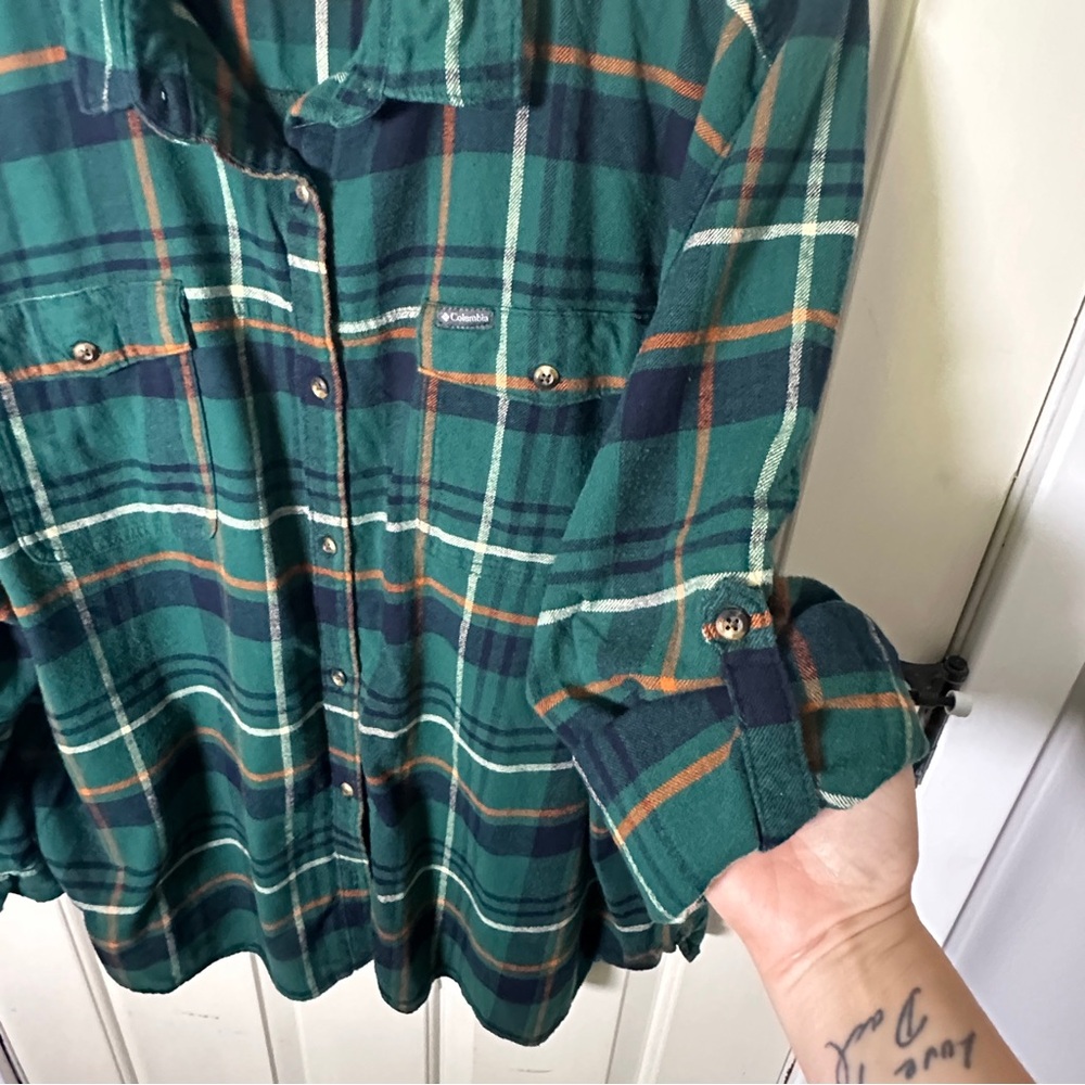 Columbia Green Plaid Button-Up Shirt - Picture 10 of 13